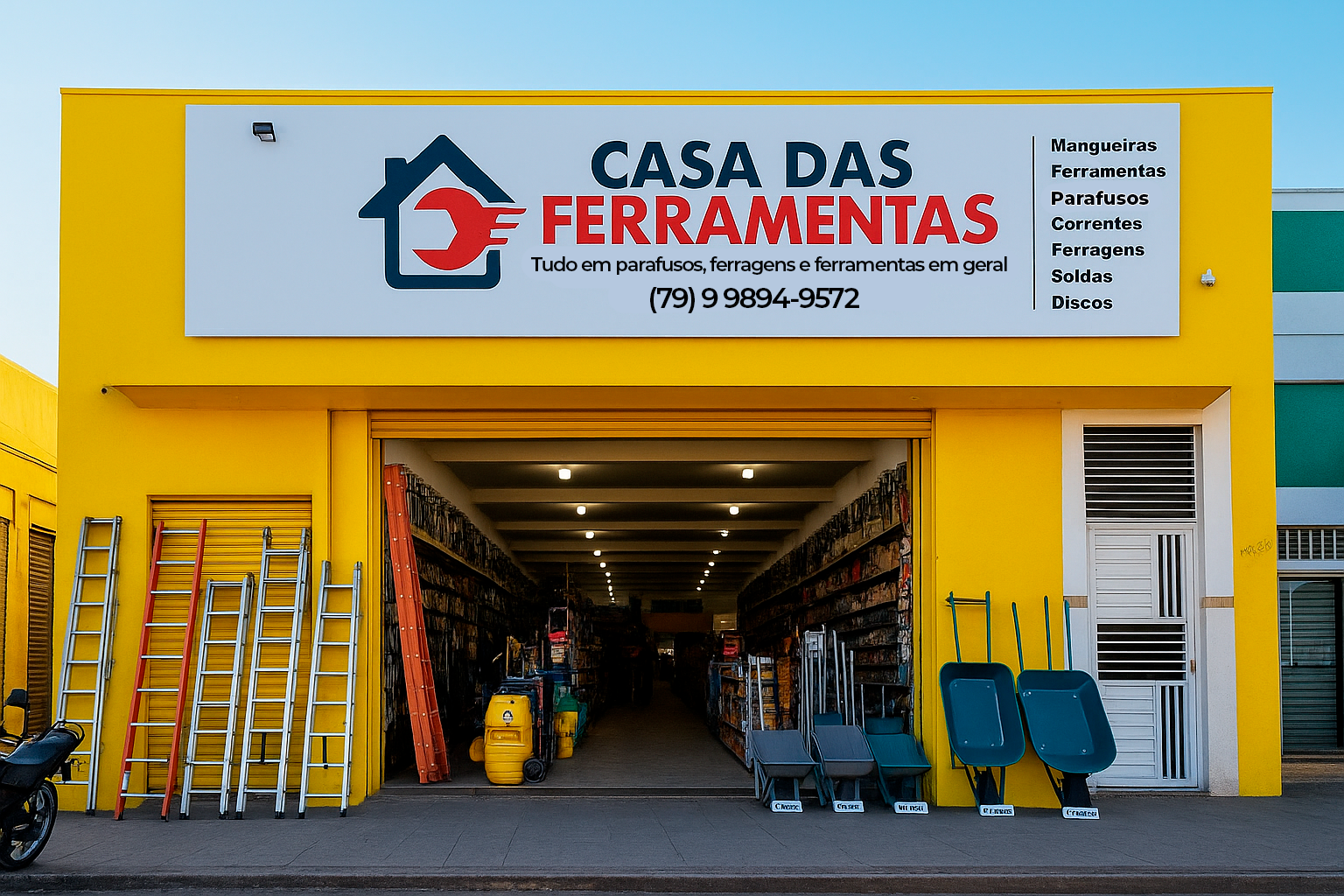 Fachada da loja Casa das Ferramentas em Sergipe